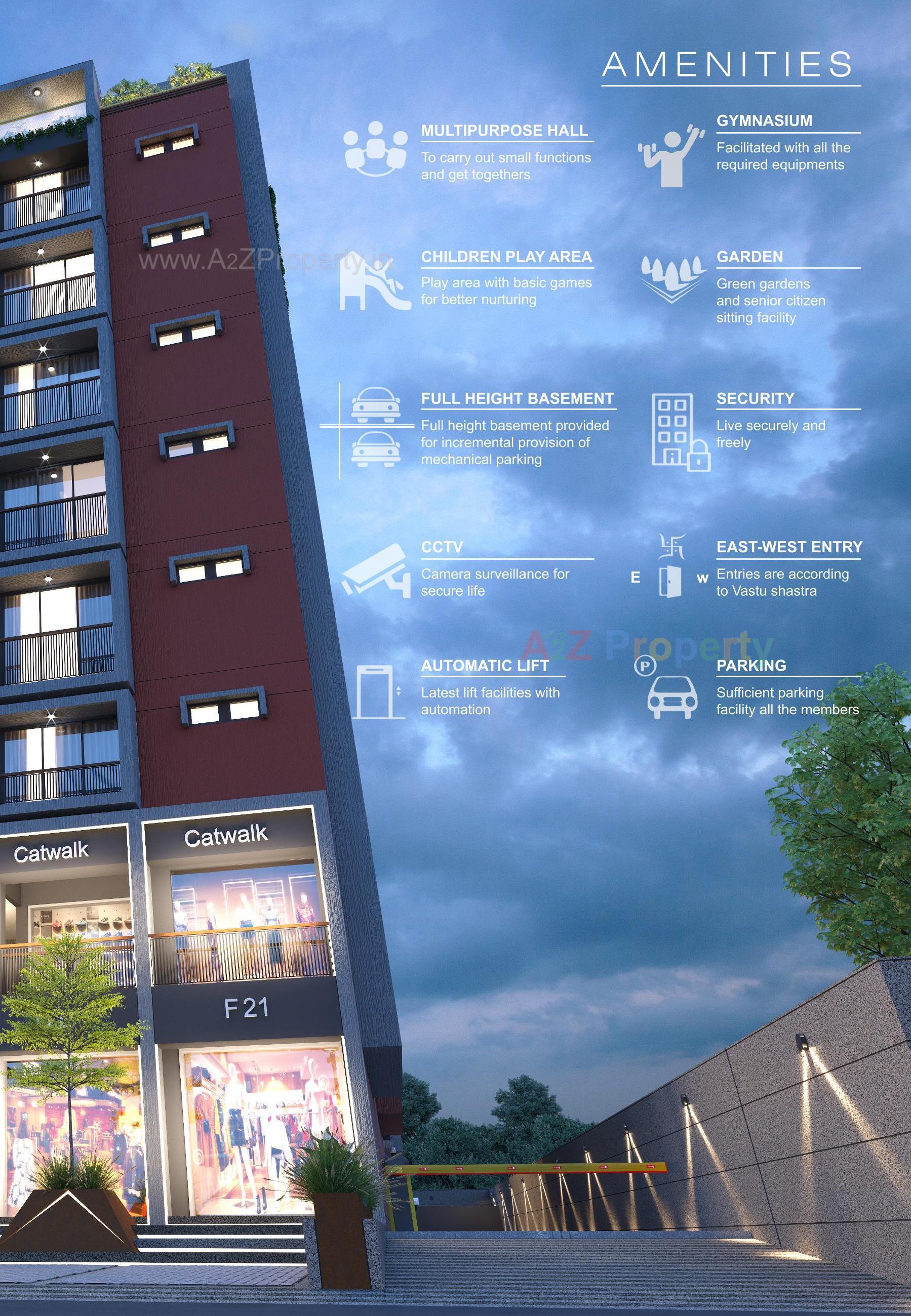 3D Elevation of real estate project Shree Radha Madhav Residency located at Bhadaj, Ahmedabad, Gujarat