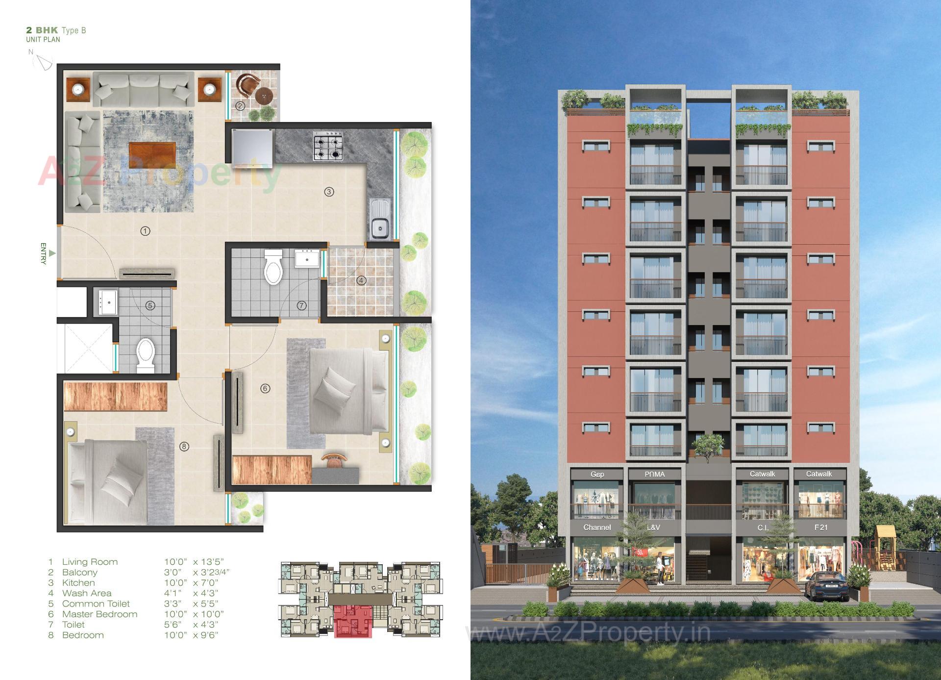 Layout of real estate project Shree Radha Madhav Residency located at Bhadaj, Ahmedabad, Gujarat