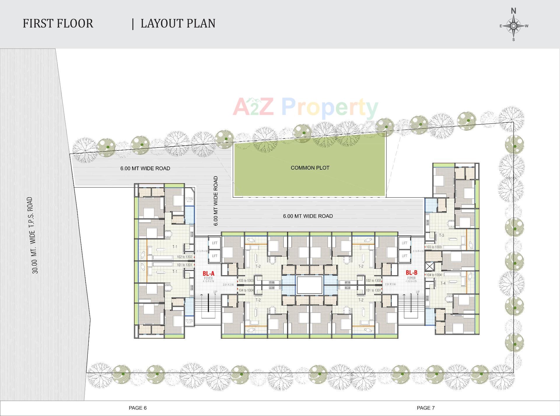 Layout of real estate project Shree Radhe Hills located at Hanspura, Ahmedabad, Gujarat