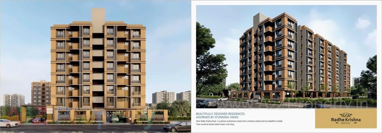 3D Elevation of real estate project Shree Radhe Krishna Royal located at Naroda, Ahmedabad, Gujarat
