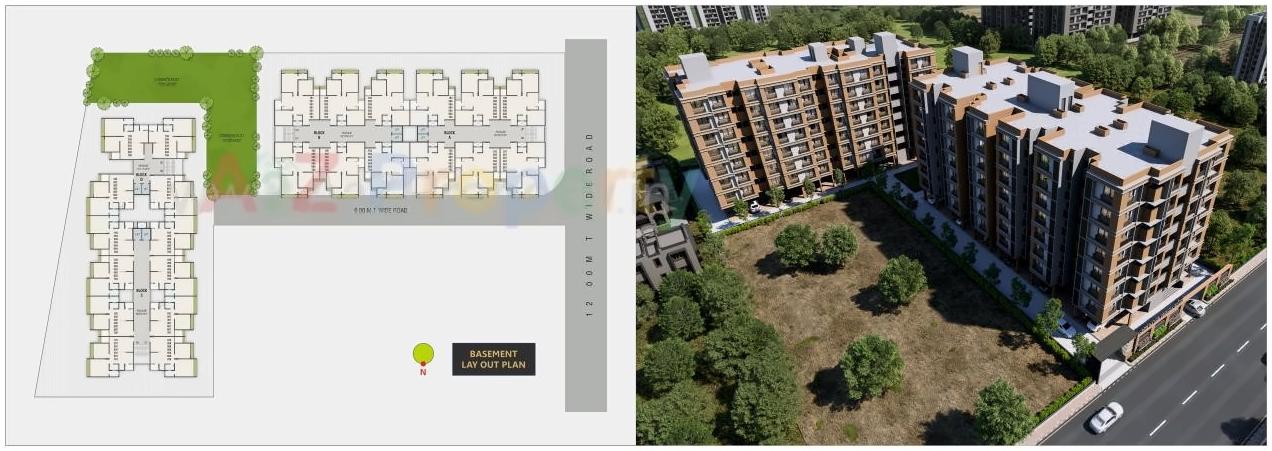 Layout of real estate project Shree Radhe Krishna Royal located at Naroda, Ahmedabad, Gujarat