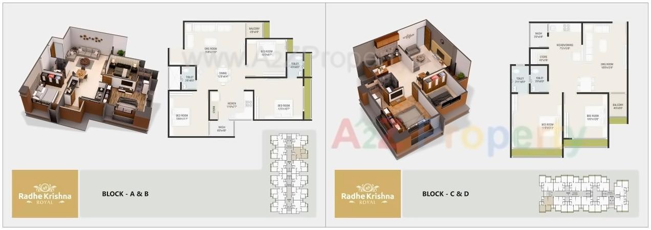 Layout of real estate project Shree Radhe Krishna Royal located at Naroda, Ahmedabad, Gujarat
