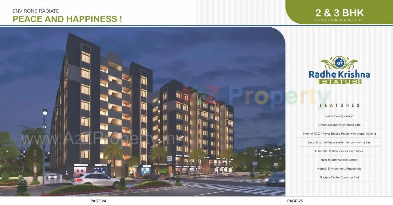 3D Elevation of real estate project Shree Radhe Krishna Status located at Odhav, Ahmedabad, Gujarat