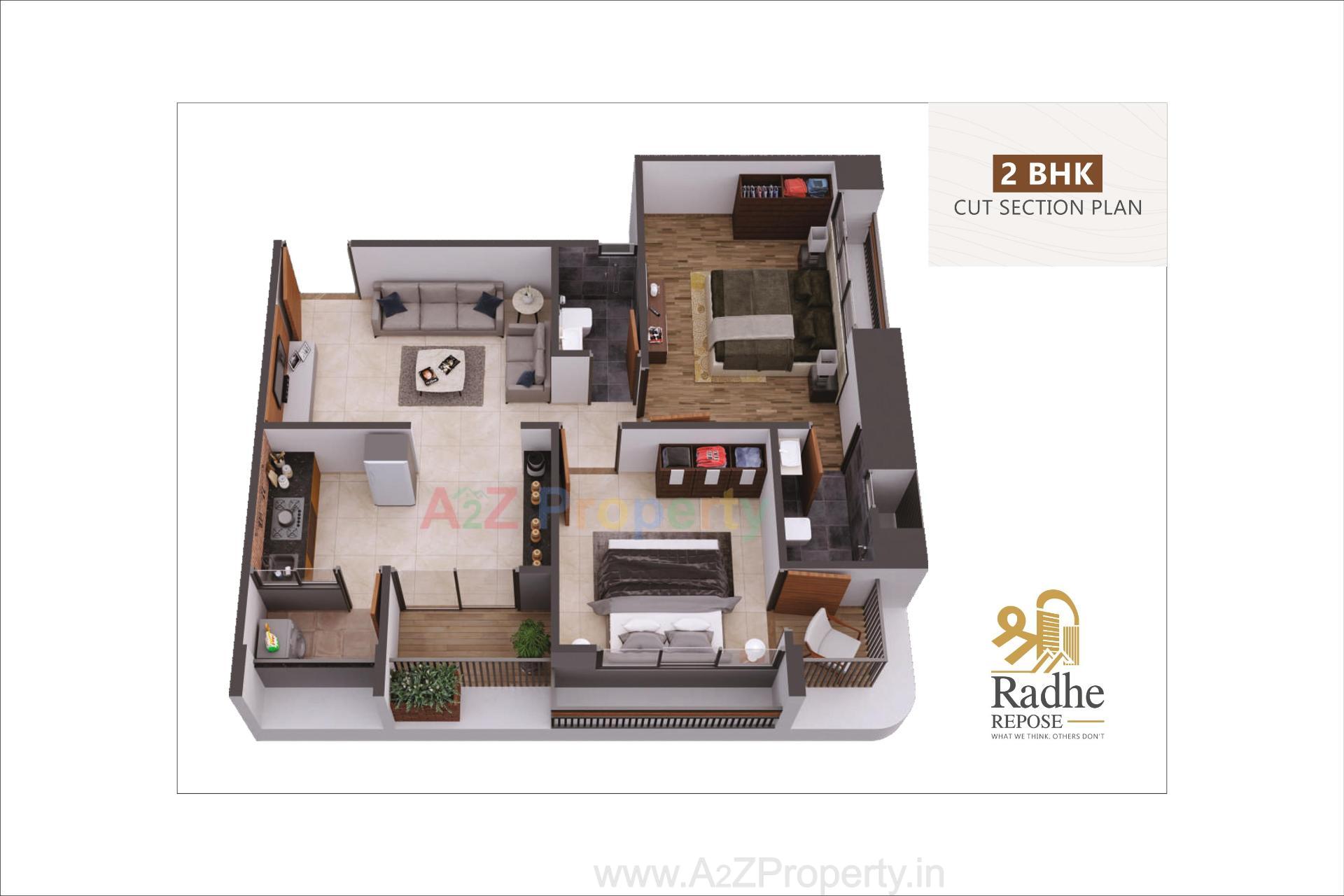 Layout of real estate project Shree Radhe Repose located at Hanspura, Ahmedabad, Gujarat