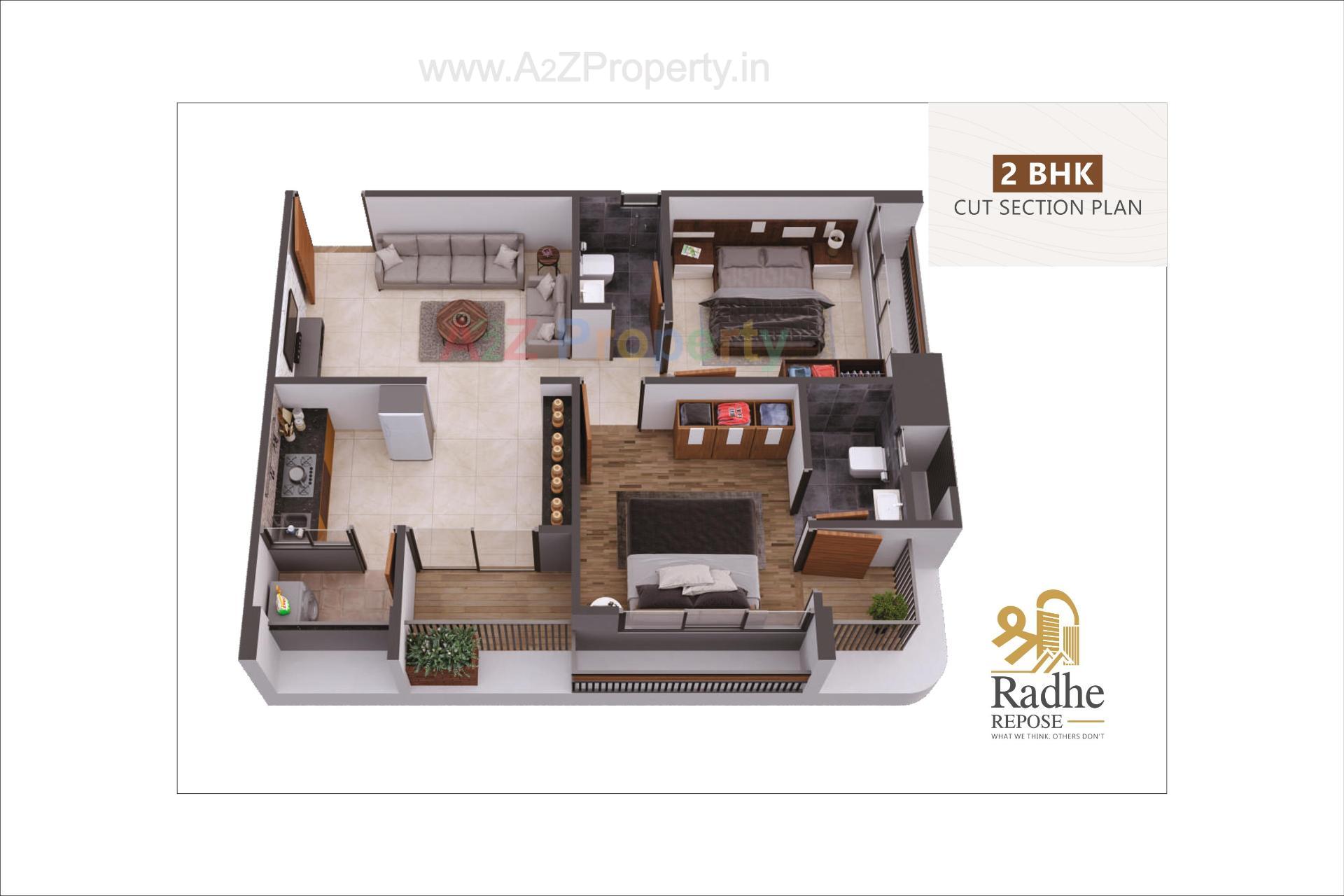 Layout of real estate project Shree Radhe Repose located at Hanspura, Ahmedabad, Gujarat