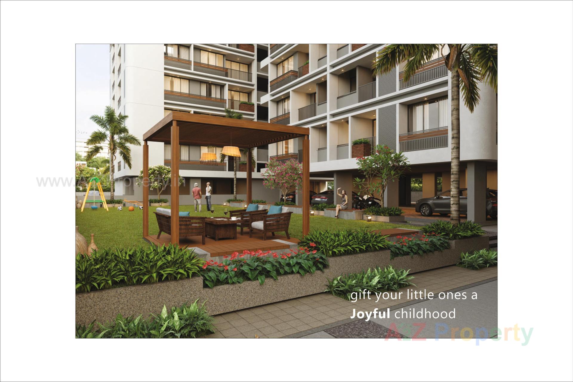 3D Elevation of real estate project Shree Radhe Repose located at Hanspura, Ahmedabad, Gujarat