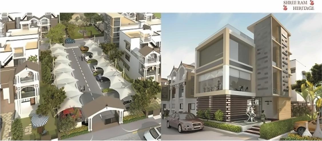 3D Elevation of real estate project Shree Ram Heritage located at Chiloda, Ahmedabad, Gujarat