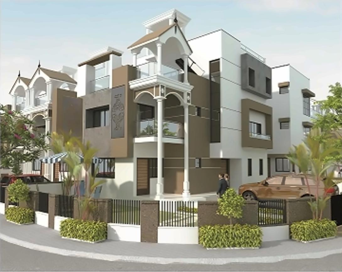 3D Elevation of real estate project Shree Ram Heritage located at Chiloda, Ahmedabad, Gujarat