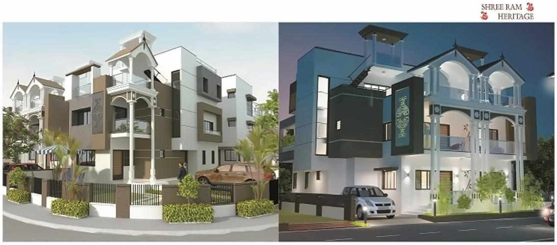 3D Elevation of real estate project Shree Ram Heritage located at Chiloda, Ahmedabad, Gujarat