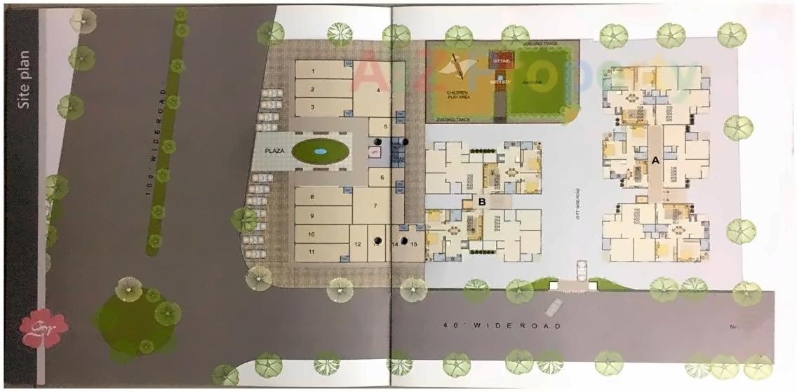 Layout of real estate project Shree Ram Residency located at Saijpur, Ahmedabad, Gujarat