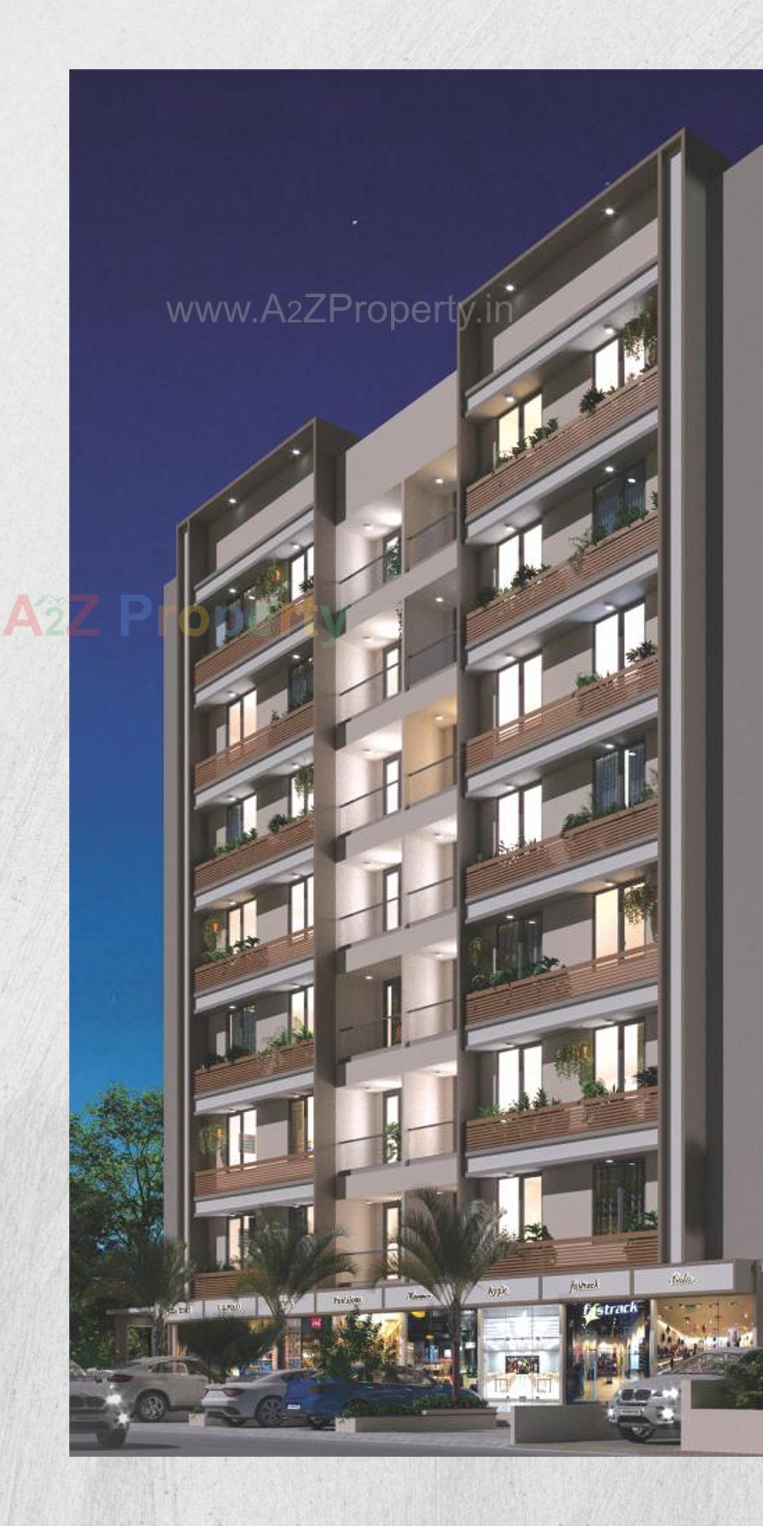 3D Elevation of real estate project Shree Rang Elegance located at Wadaj, Ahmedabad, Gujarat