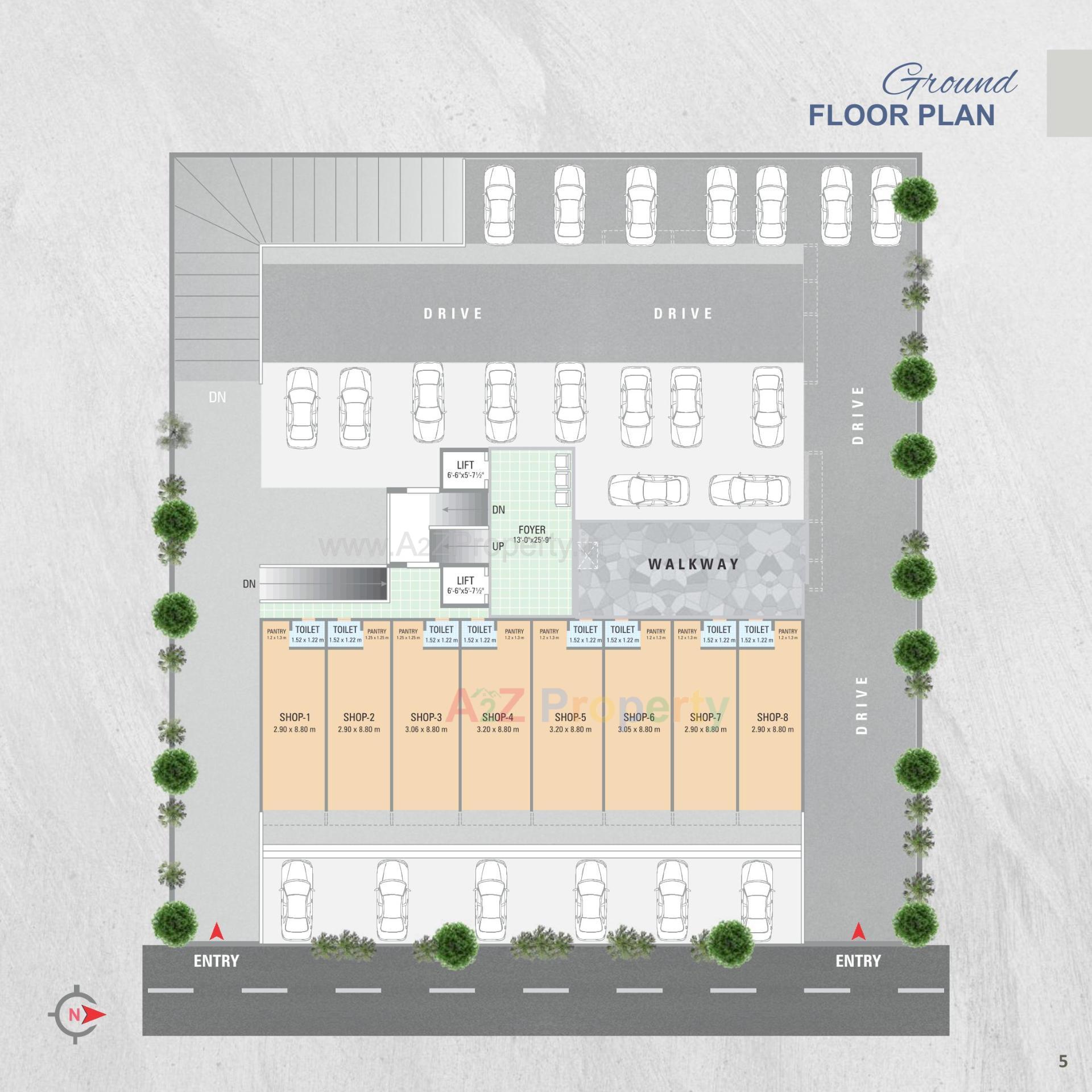 Layout of real estate project Shree Rang Elegance located at Wadaj, Ahmedabad, Gujarat