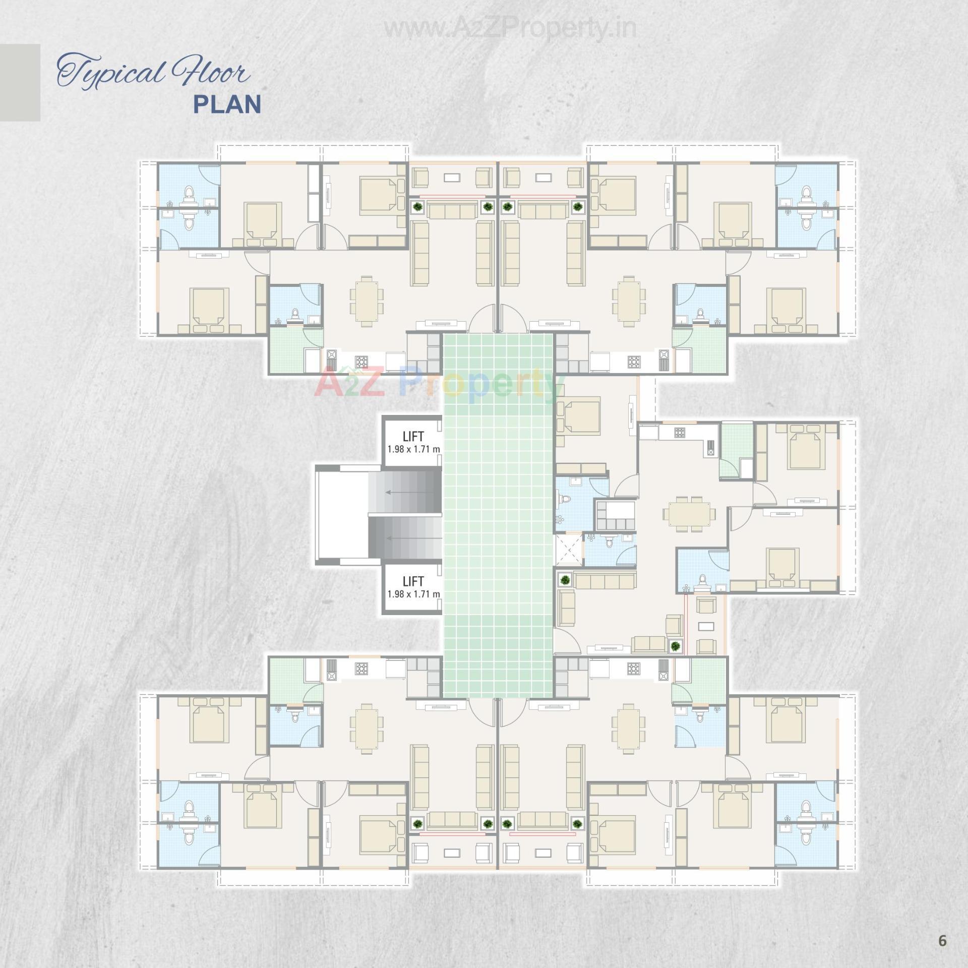 Layout of real estate project Shree Rang Elegance located at Wadaj, Ahmedabad, Gujarat