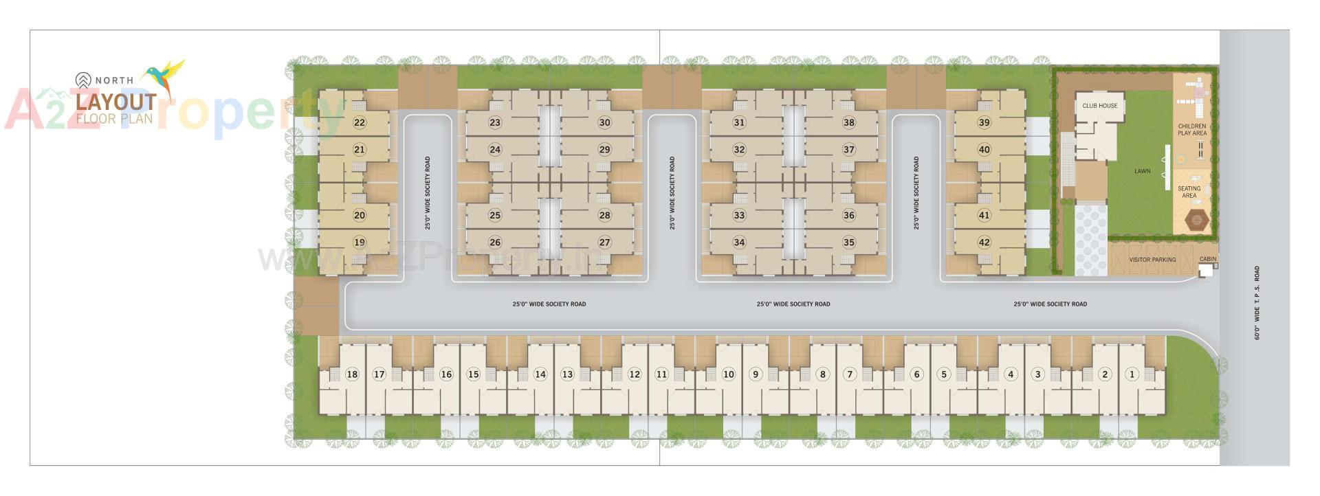 Layout of real estate project Shree Rang Residency located at Ahmedabad, Ahmedabad, Gujarat