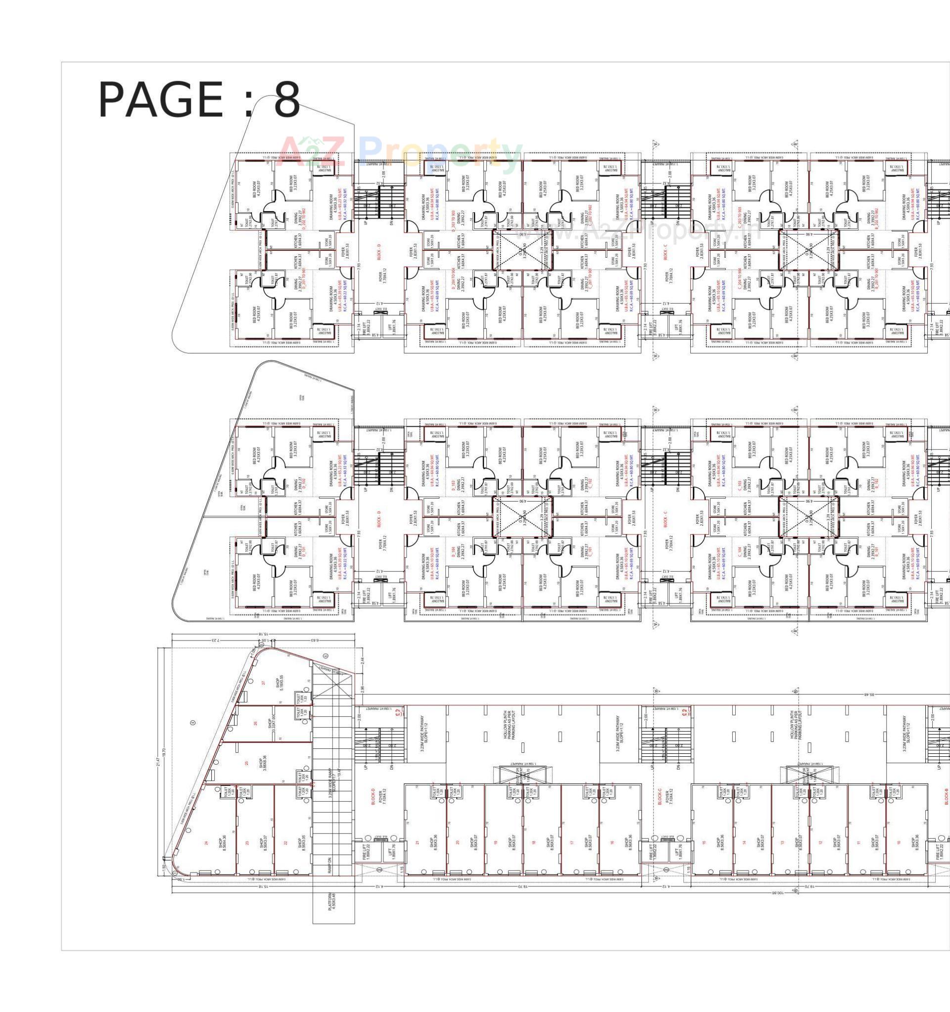 Layout of real estate project Shree Sadan located at Shahwadi, Ahmedabad, Gujarat