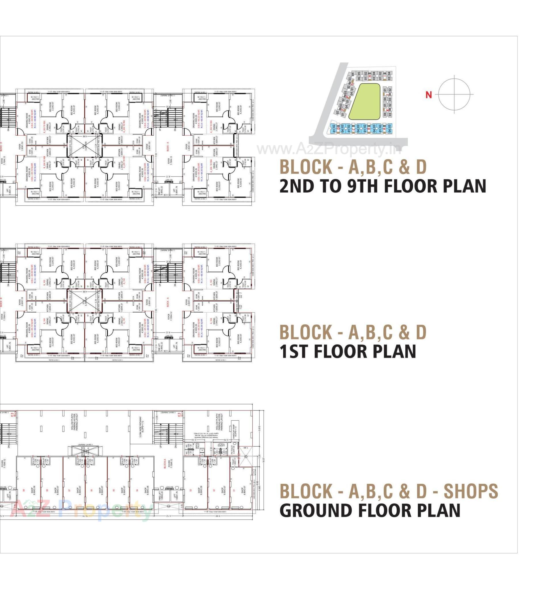 Layout of real estate project Shree Sadan located at Shahwadi, Ahmedabad, Gujarat