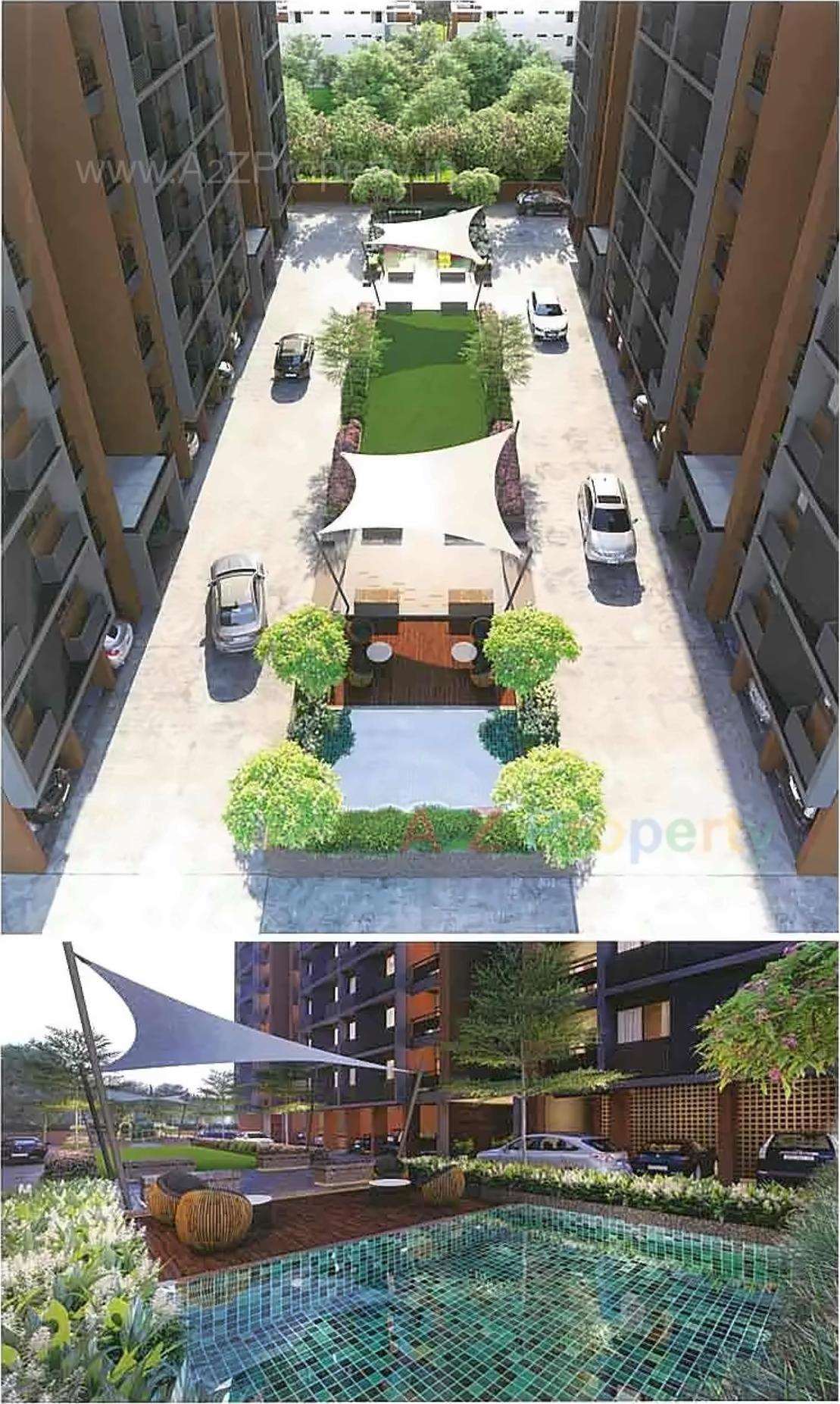 3D Elevation of real estate project Shree Sanidhya Flora located at Shela, Ahmedabad, Gujarat