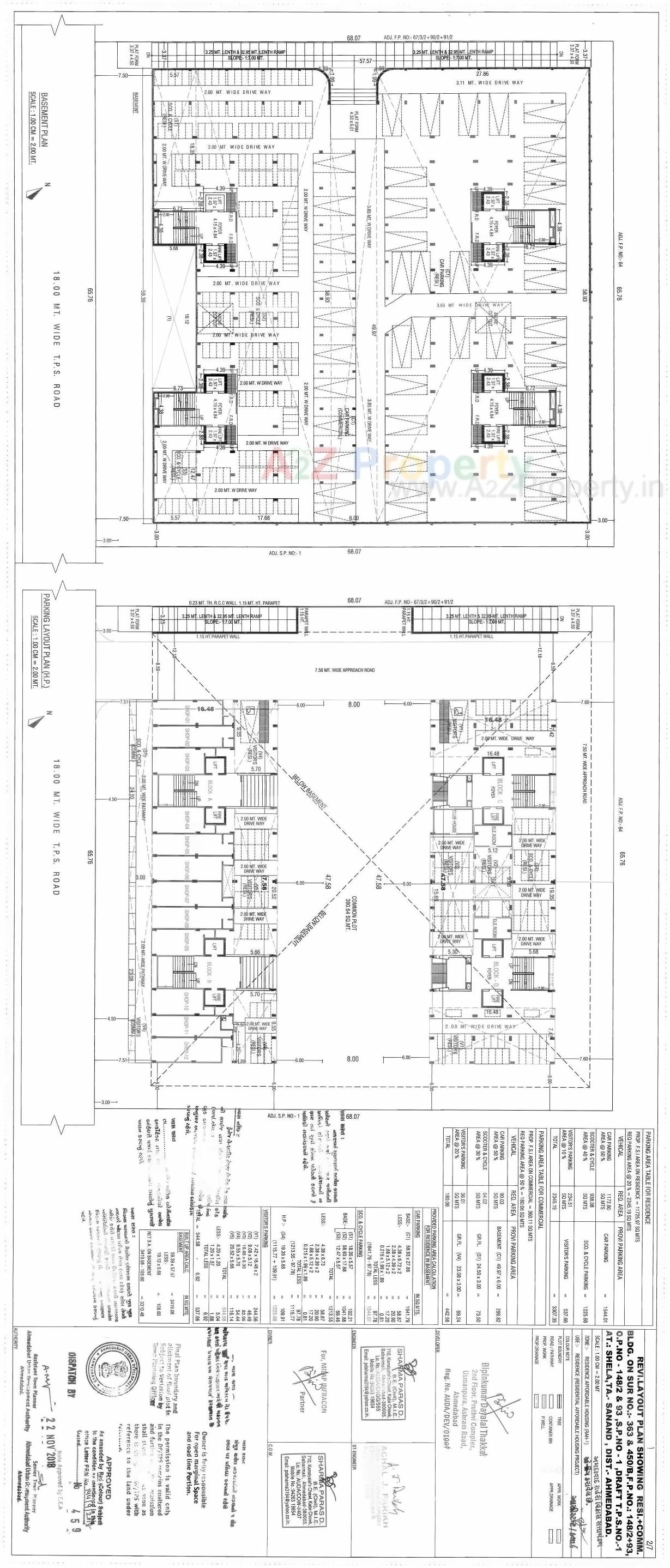 Layout of real estate project Shree Sanidhya Flora located at Shela, Ahmedabad, Gujarat
