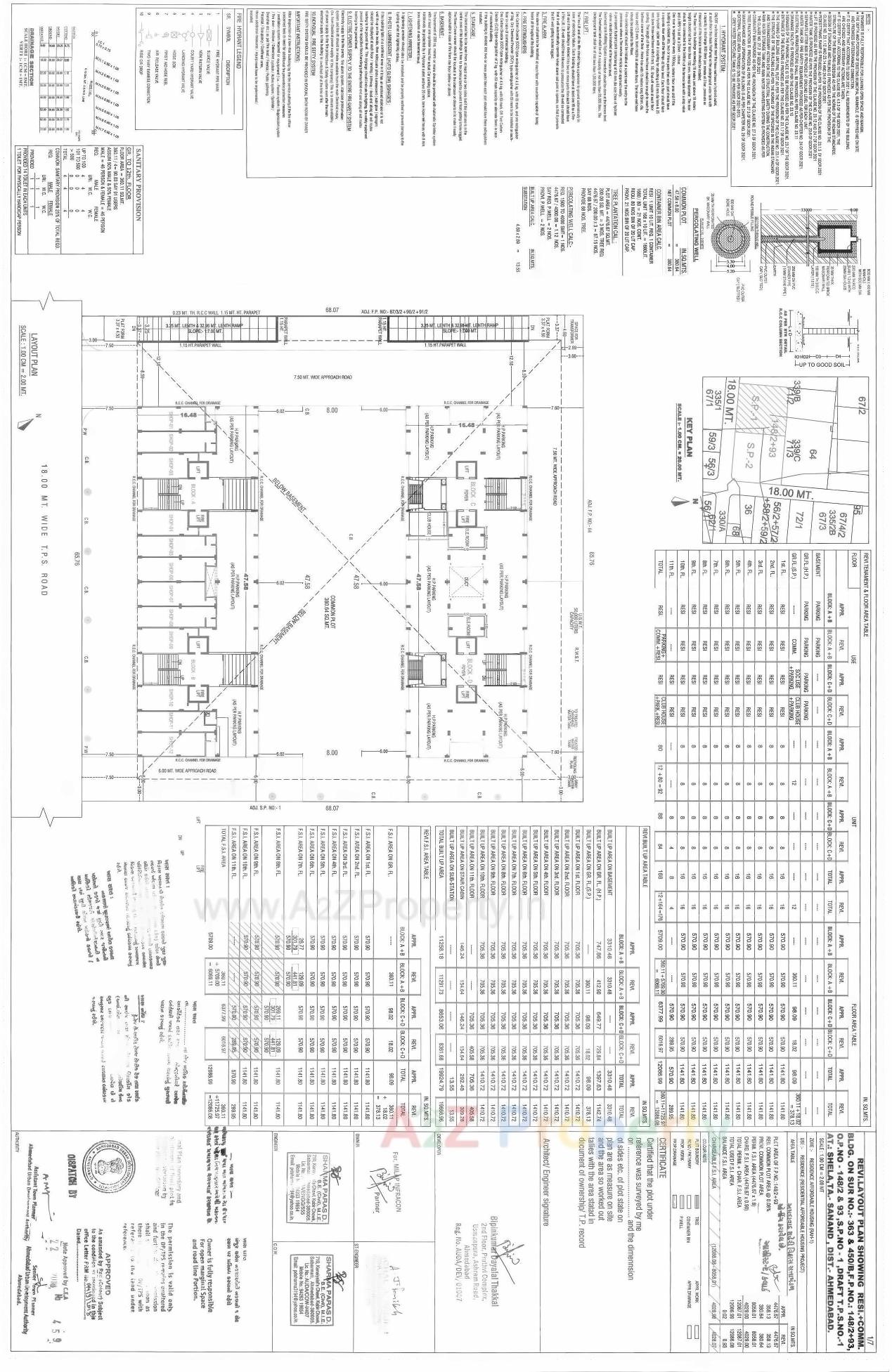 Layout of real estate project Shree Sanidhya Flora located at Shela, Ahmedabad, Gujarat