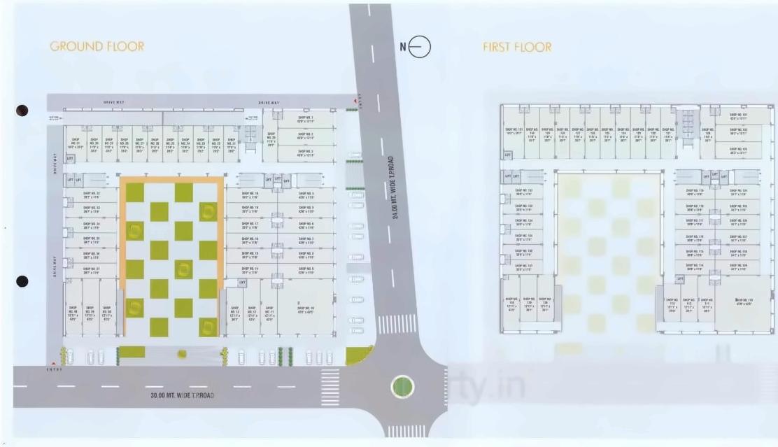 Layout of real estate project Shree Sarju Arena located at Zundal, Ahmedabad, Gujarat