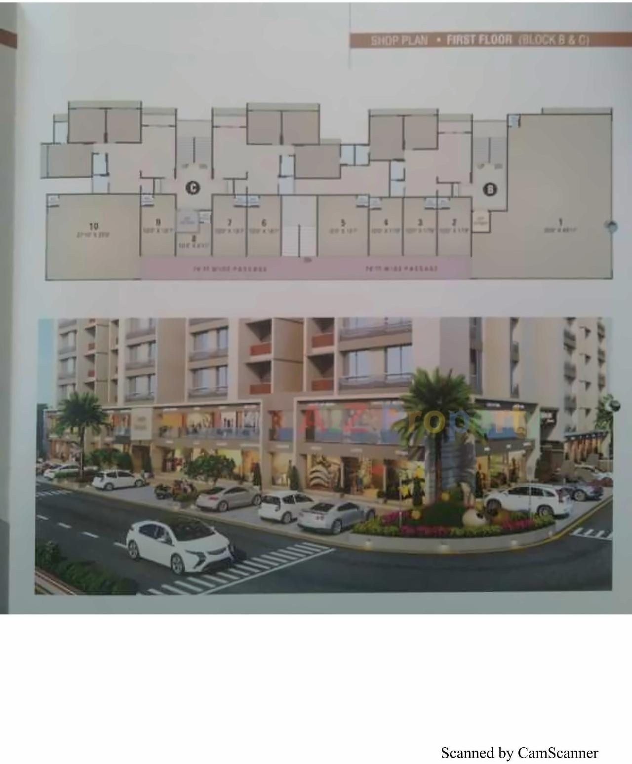Layout of real estate project Shree Sarju Heights located at Chandkheda, Ahmedabad, Gujarat