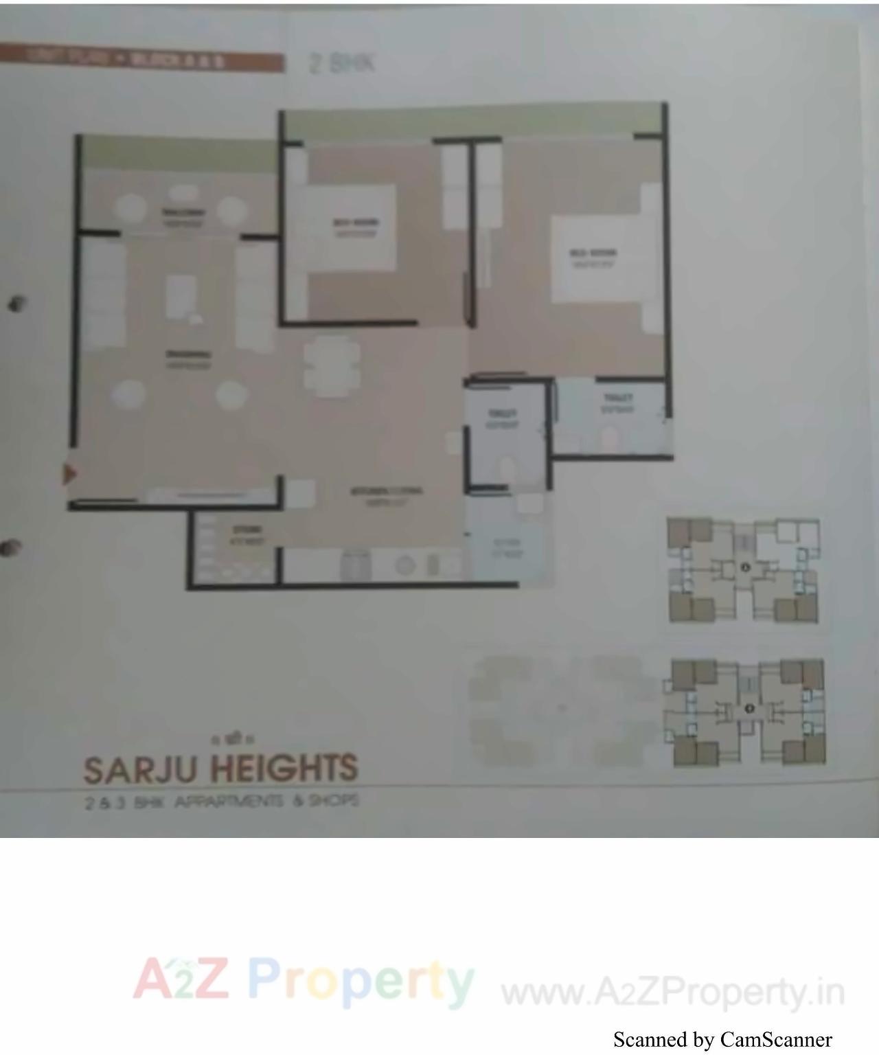 Layout of real estate project Shree Sarju Heights located at Chandkheda, Ahmedabad, Gujarat