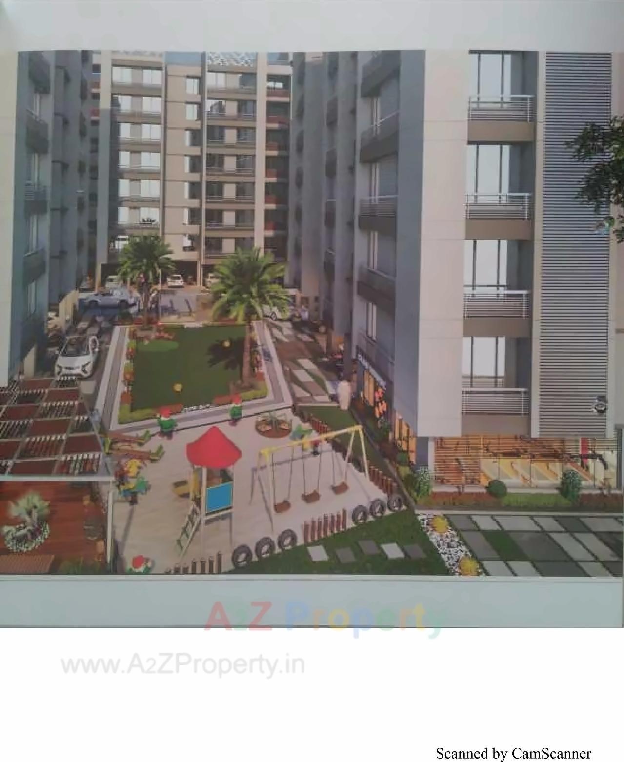 3D Elevation of real estate project Shree Sarju Heights located at Chandkheda, Ahmedabad, Gujarat