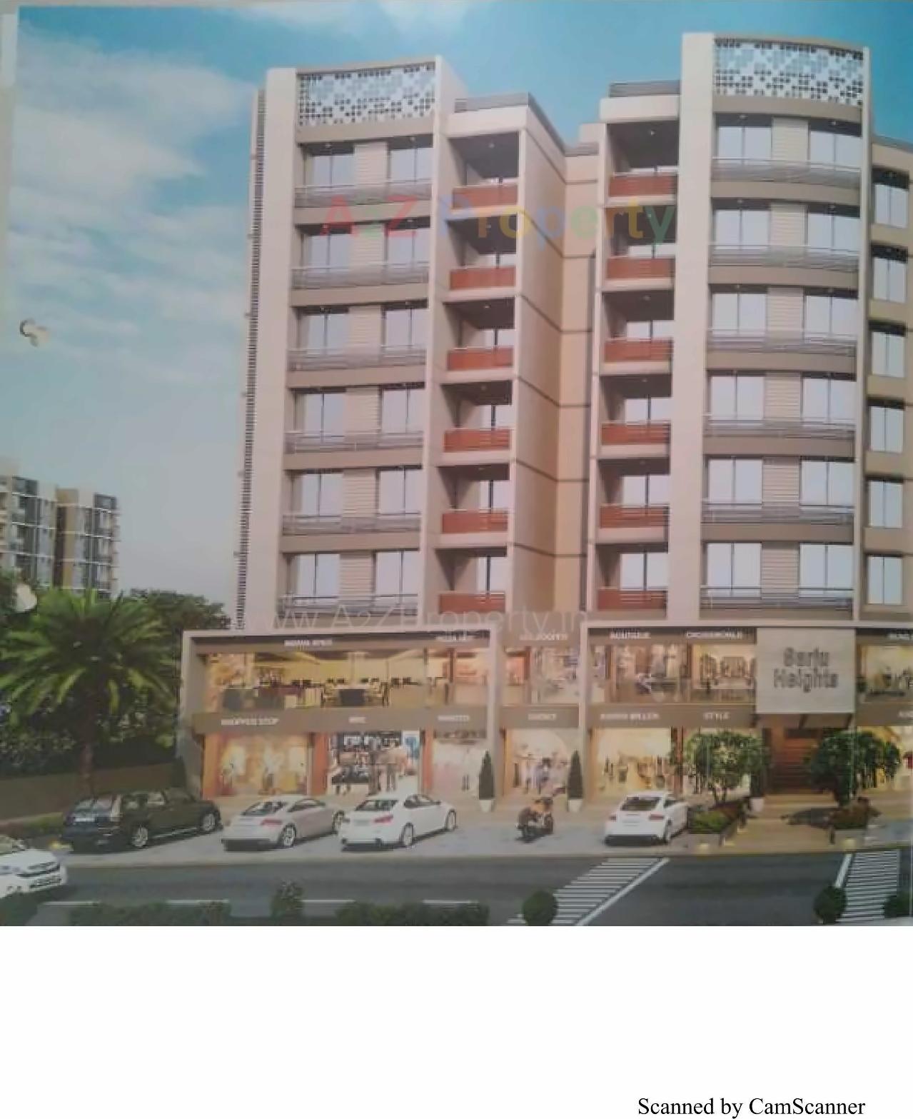 3D Elevation of real estate project Shree Sarju Heights located at Chandkheda, Ahmedabad, Gujarat