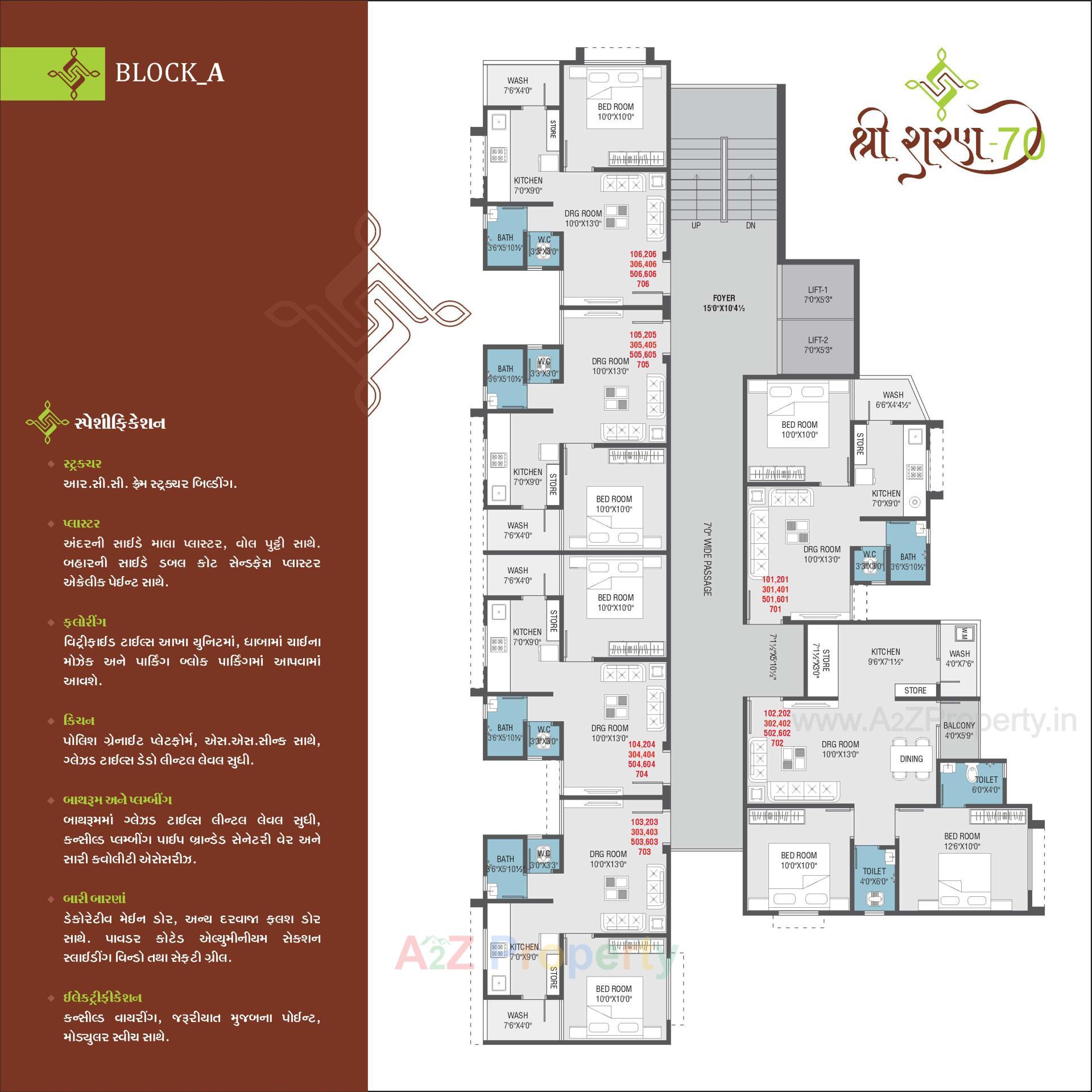 Layout of real estate project Shree Sharan 70 located at Lambha, Ahmedabad, Gujarat