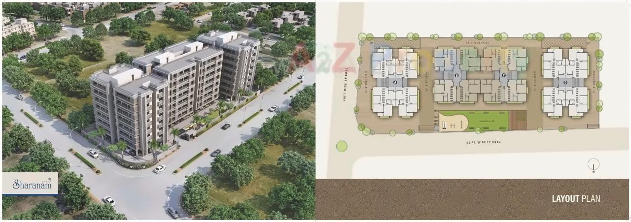 Layout of real estate project Shree Sharanam located at Bopal, Ahmedabad, Gujarat