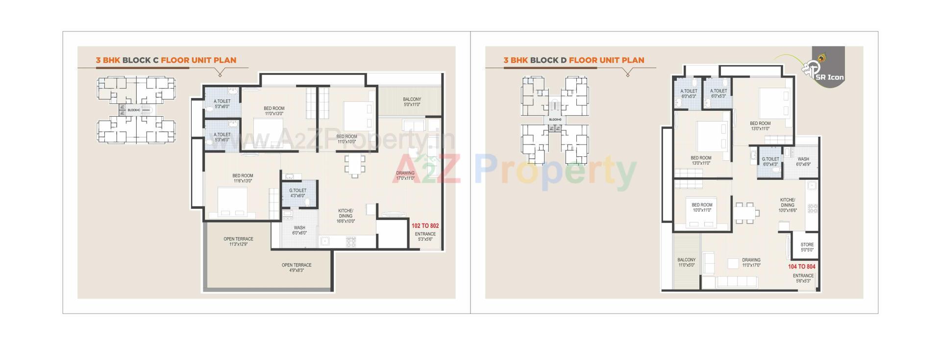 Layout of real estate project Shree Sr Icon located at Hathijan, Ahmedabad, Gujarat