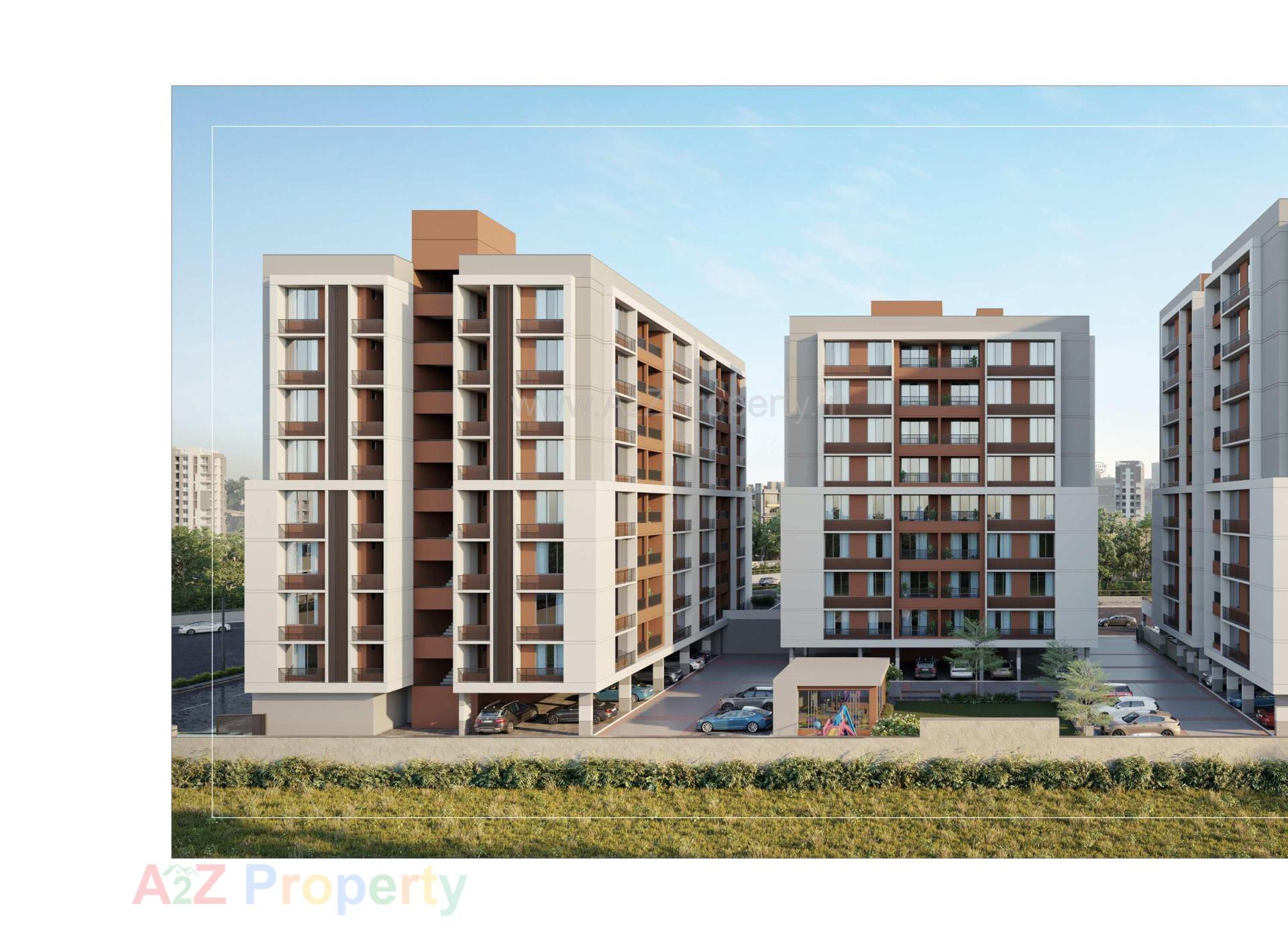 3D Elevation of real estate project Shree Sr Icon located at Hathijan, Ahmedabad, Gujarat