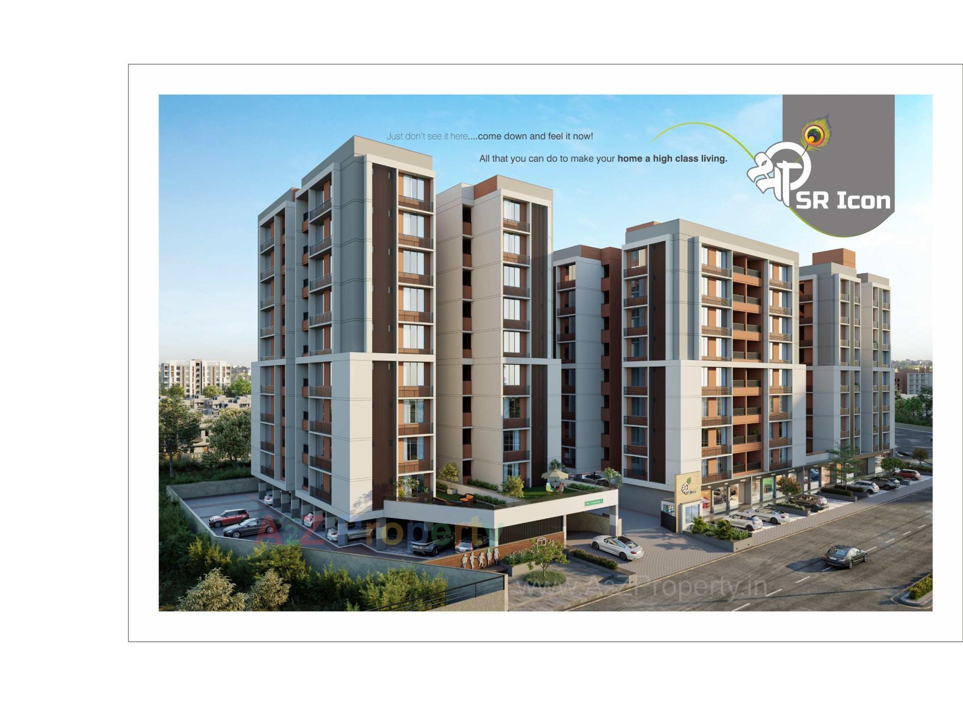 3D Elevation of real estate project Shree Sr Icon located at Hathijan, Ahmedabad, Gujarat