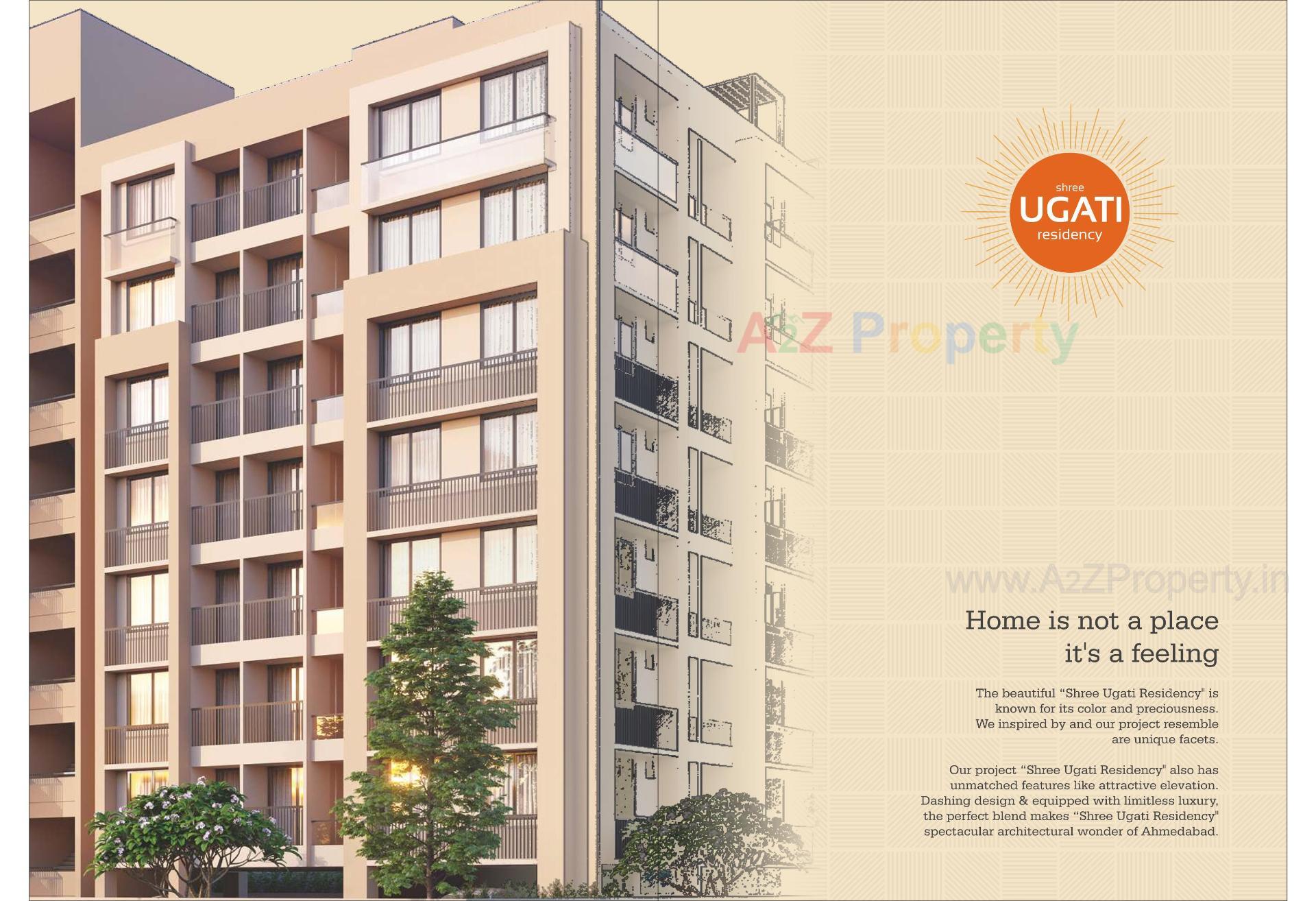 3D Elevation of real estate project Shree Ugati Residency located at Ghatlodiya, Ahmedabad, Gujarat