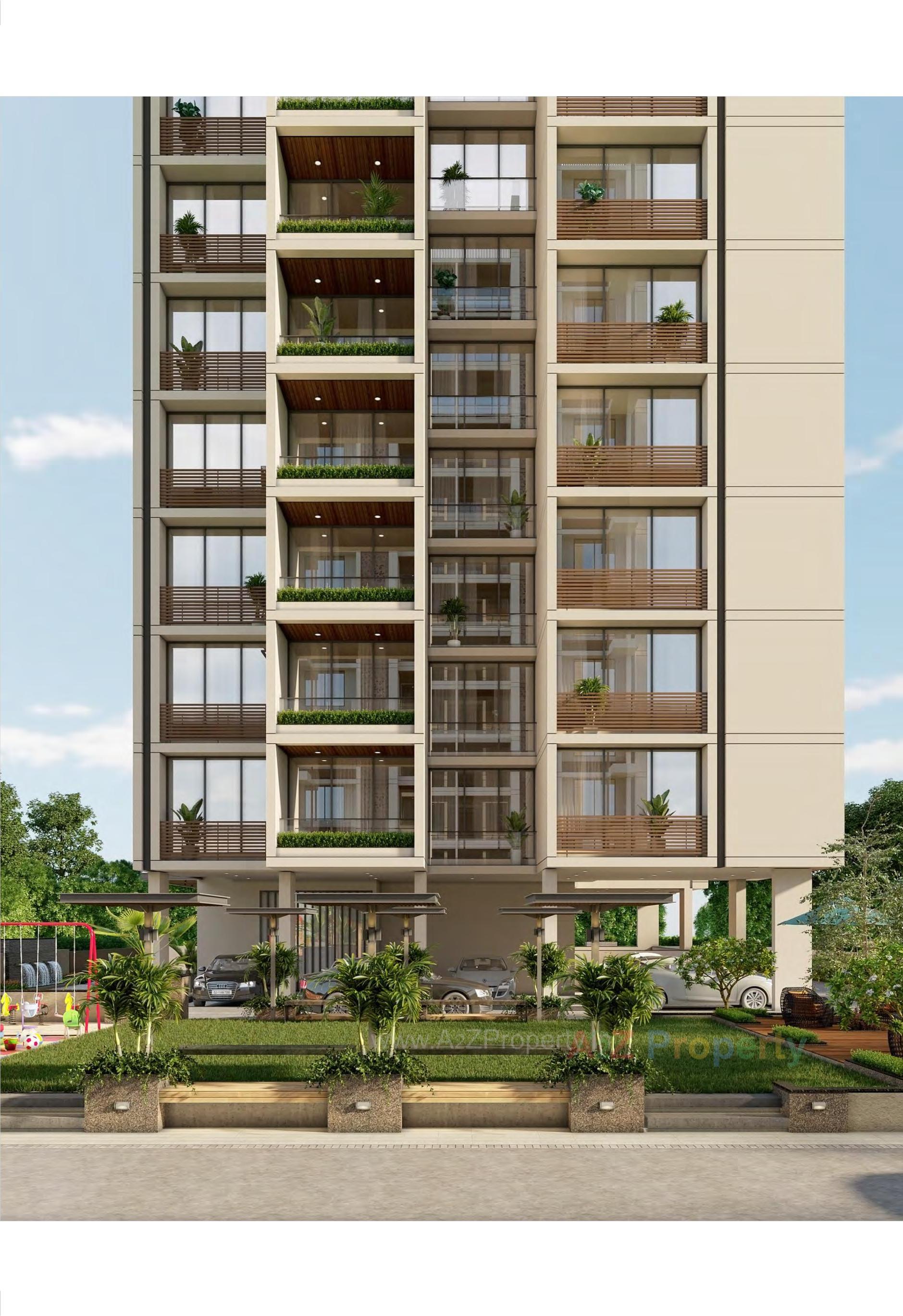 3D Elevation of real estate project Shree Vasundhara Royal located at Neral, Ahmedabad, Gujarat