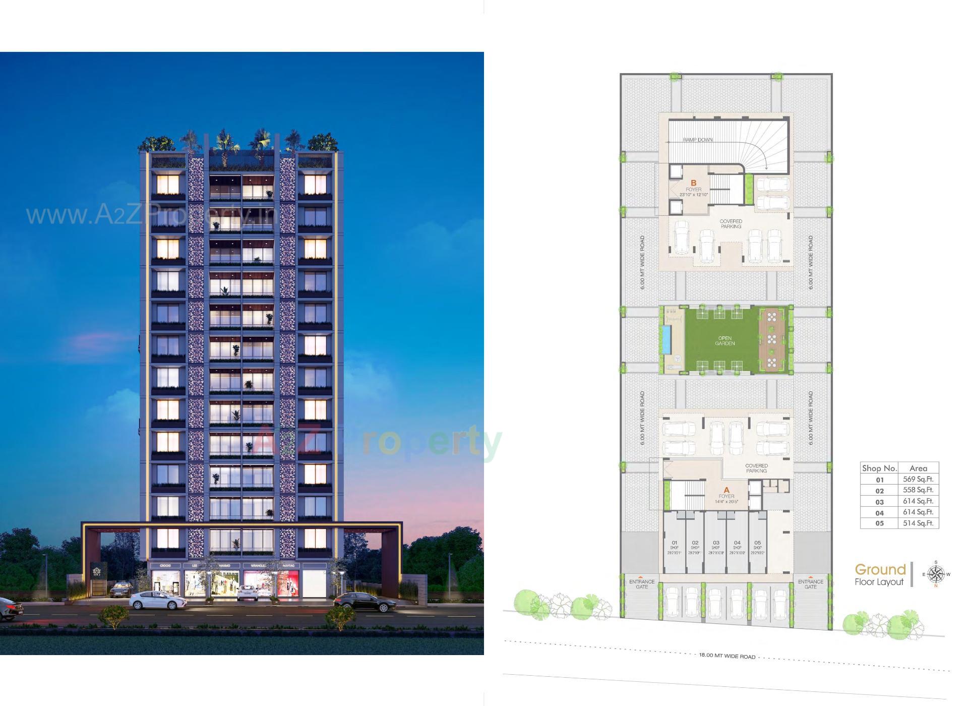 Layout of real estate project Shree Vasundhara Royal located at Neral, Ahmedabad, Gujarat