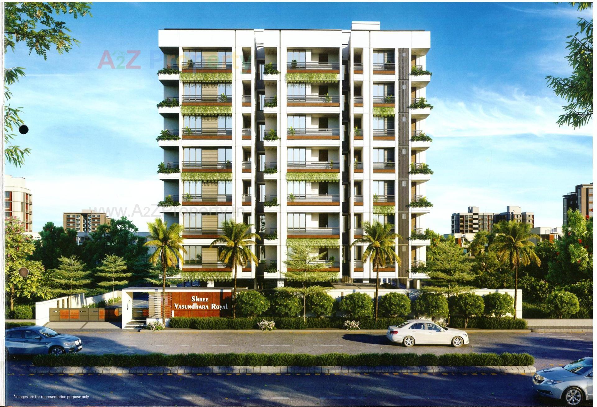 3D Elevation of real estate project Shree Vasundhara Royal located at Muthiya, Ahmedabad, Gujarat