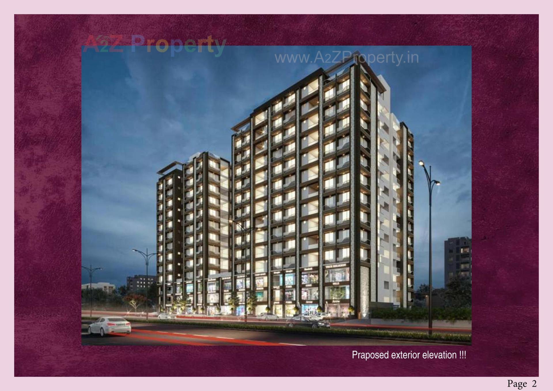 3D Elevation of real estate project Shree Vishnudhara Aashiyana located at Wadaj, Ahmedabad, Gujarat