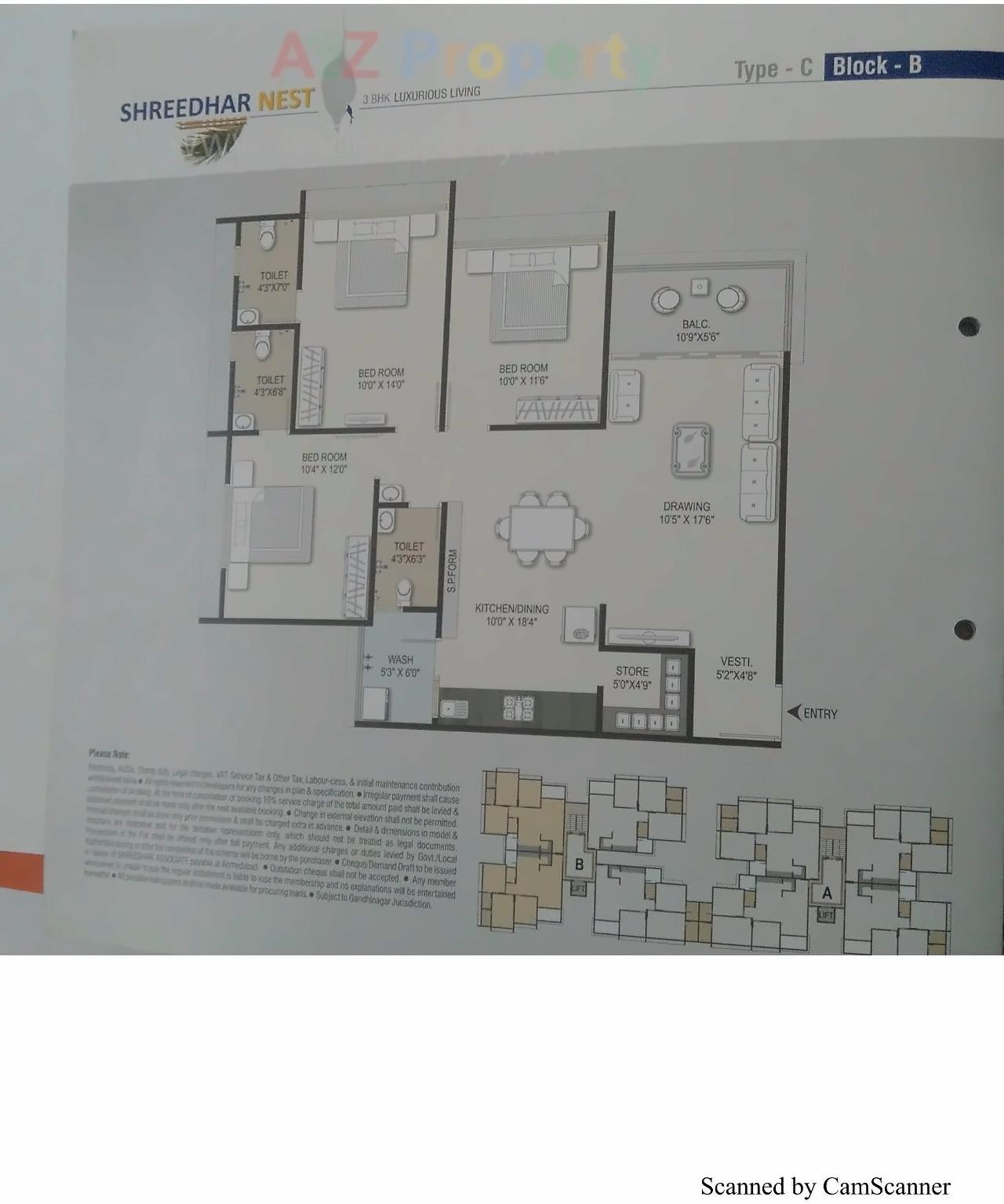 Layout of real estate project Shreedhar Nest located at Koteshwar, Ahmedabad, Gujarat
