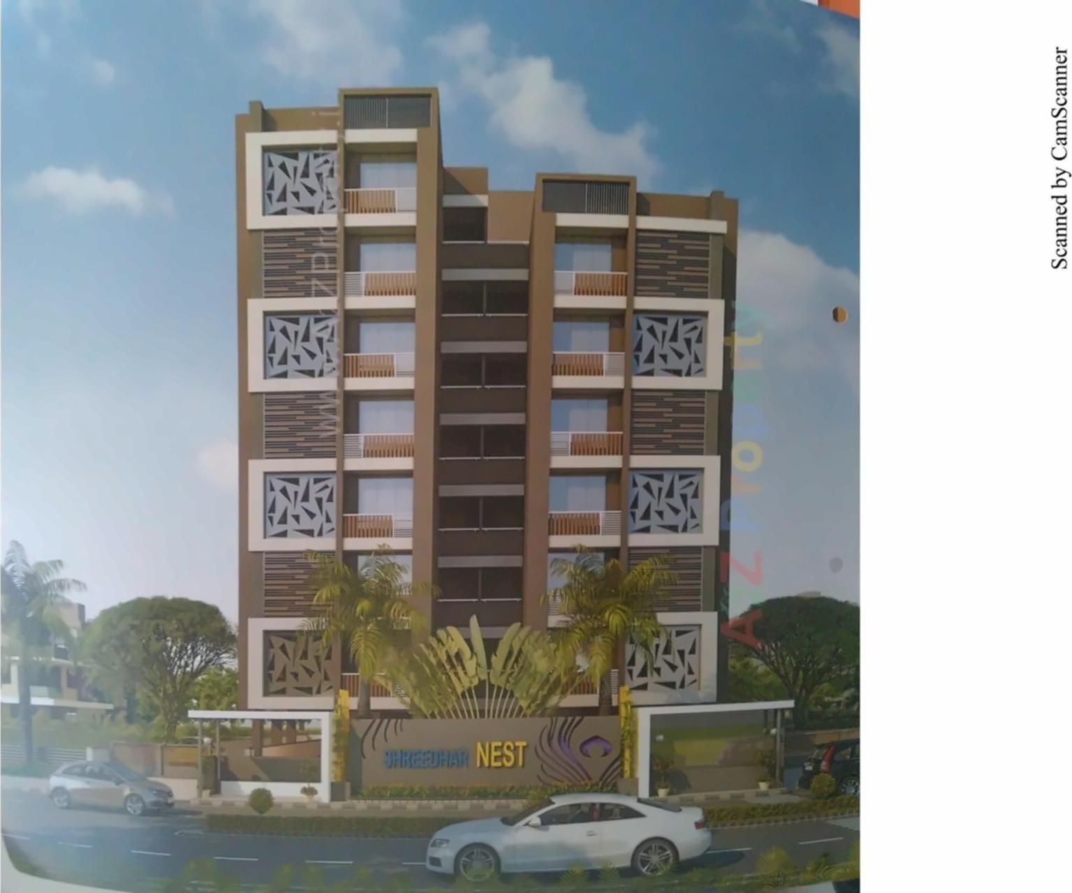 3D Elevation of real estate project Shreedhar Nest located at Koteshwar, Ahmedabad, Gujarat