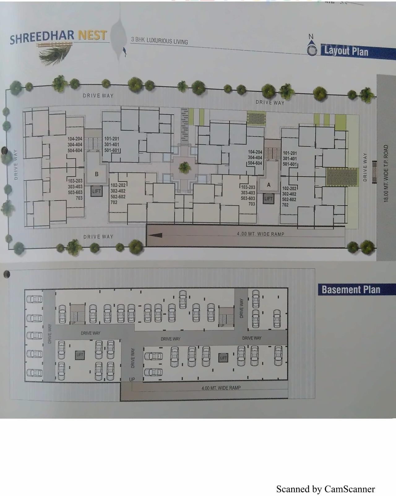 Layout of real estate project Shreedhar Nest located at Koteshwar, Ahmedabad, Gujarat