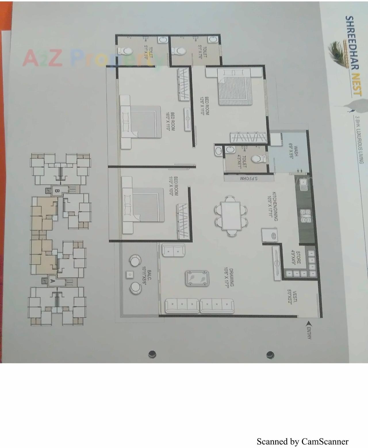 Layout of real estate project Shreedhar Nest located at Koteshwar, Ahmedabad, Gujarat