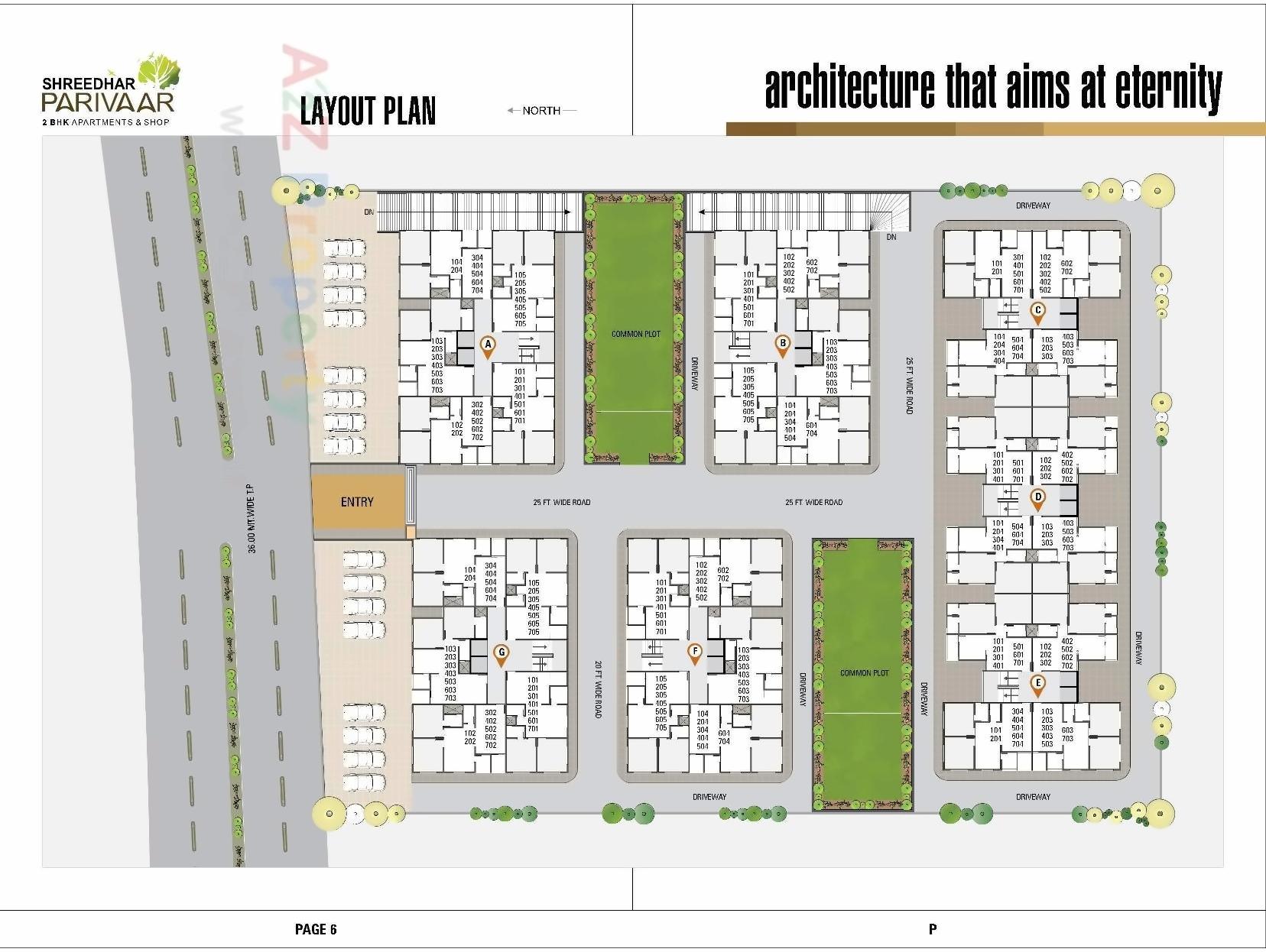 Layout of real estate project Shreedhar Parivaar located at Vastral, Ahmedabad, Gujarat