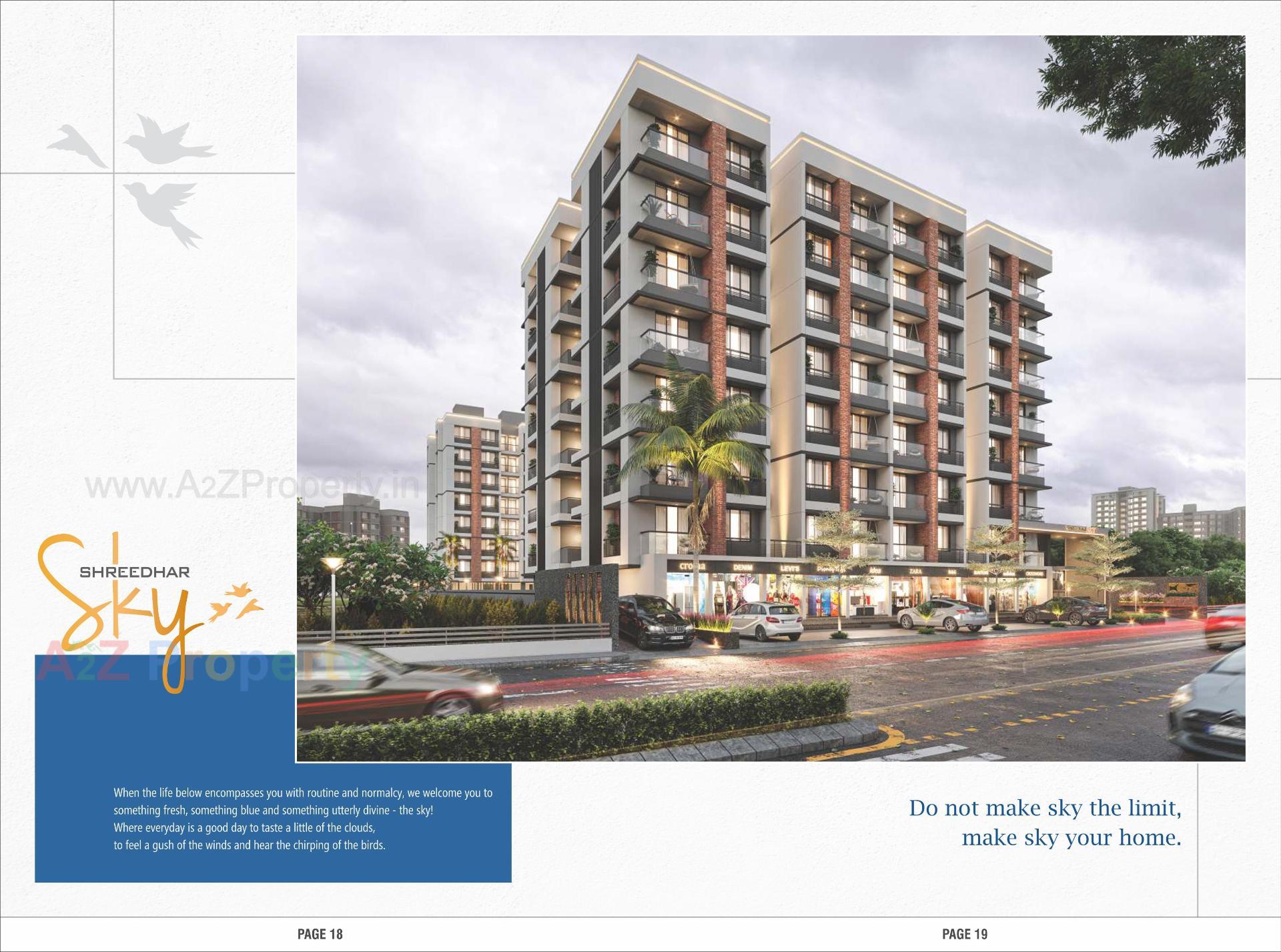 3D Elevation of real estate project Shreedhar Sky located at Odhav, Ahmedabad, Gujarat