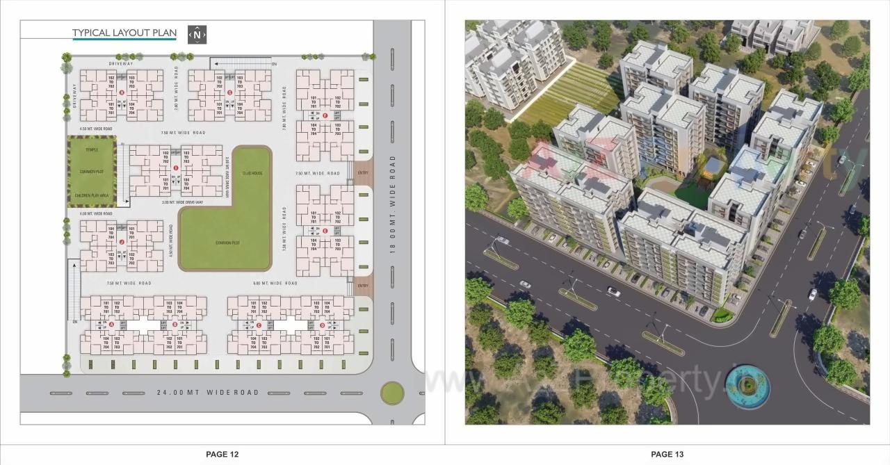 Layout of real estate project Shreedhar Sparsh located at Odhav, Ahmedabad, Gujarat