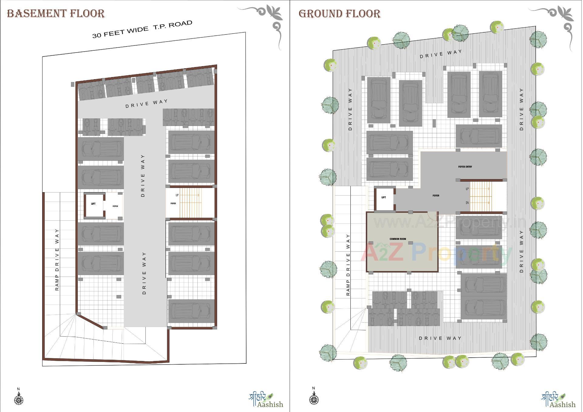 Layout of real estate project Shreehari Aashish located at Chandlodiya, Ahmedabad, Gujarat