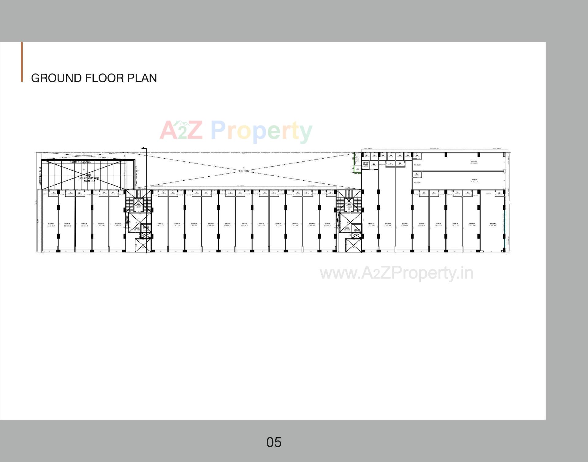 Layout of real estate project Shreeji Business Hub located at Hanspura, Ahmedabad, Gujarat