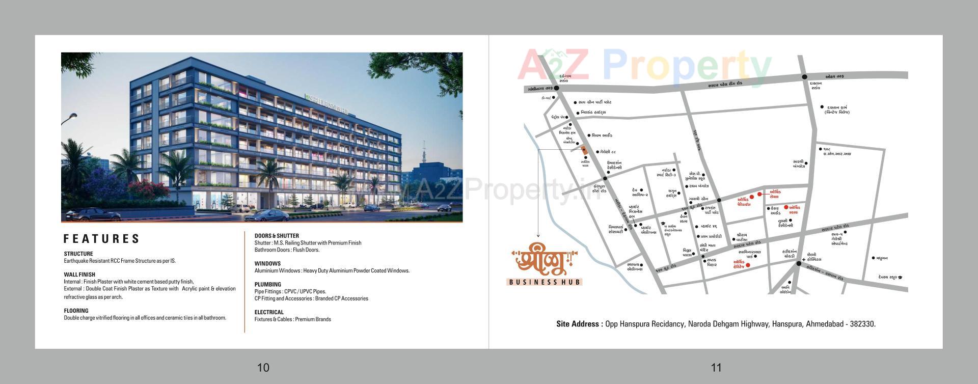  of real estate project Shreeji Business Hub located at Hanspura, Ahmedabad, Gujarat