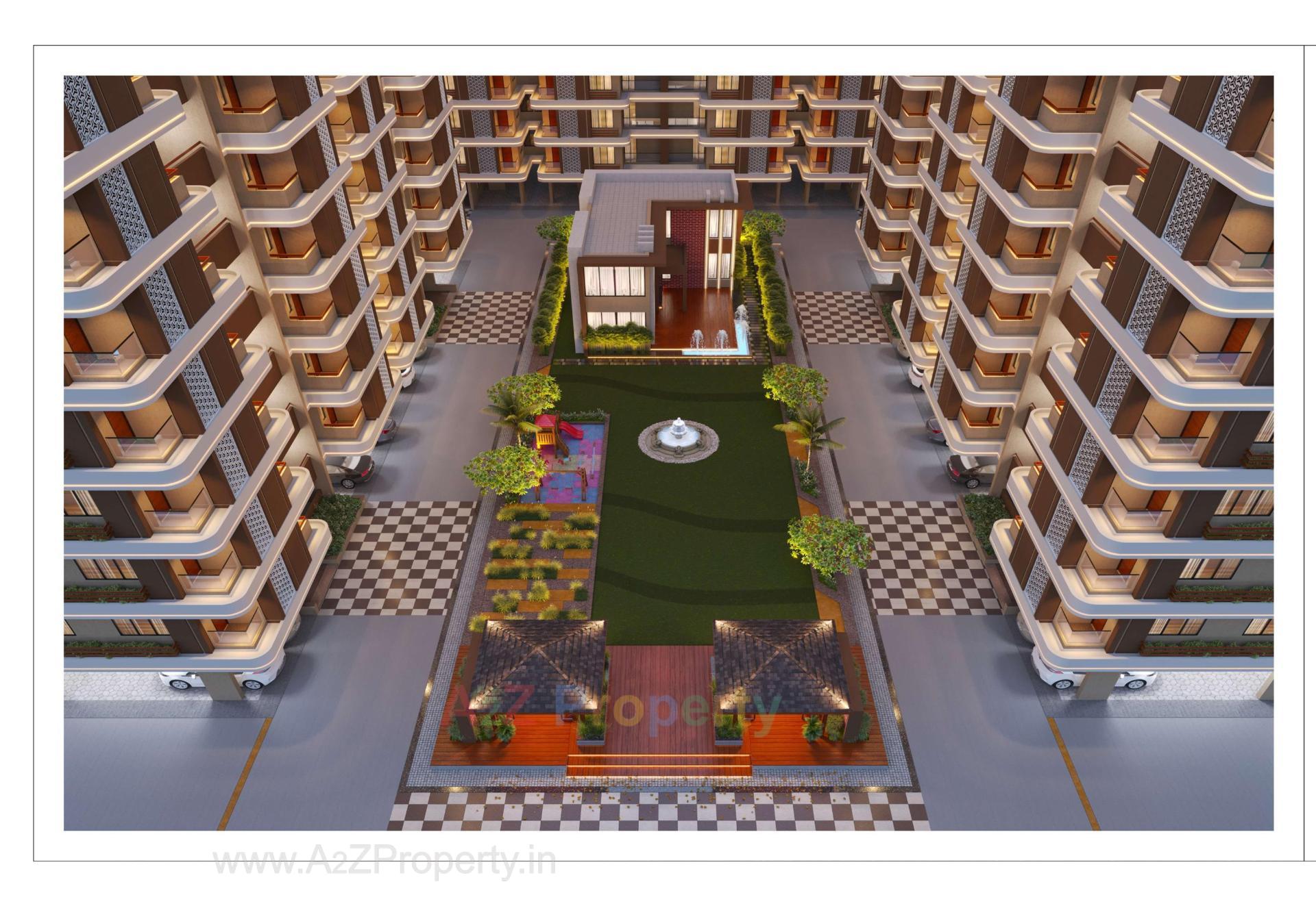 3D Elevation of real estate project Shreeji Elegance located at Hanspura, Ahmedabad, Gujarat