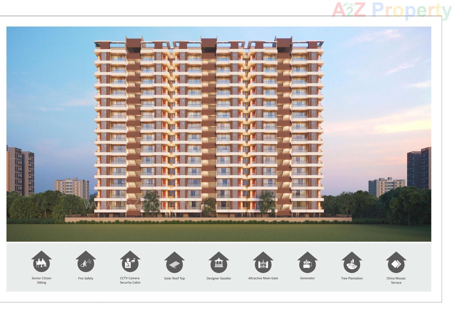 3D Elevation of real estate project Shreeji Elegance located at Hanspura, Ahmedabad, Gujarat